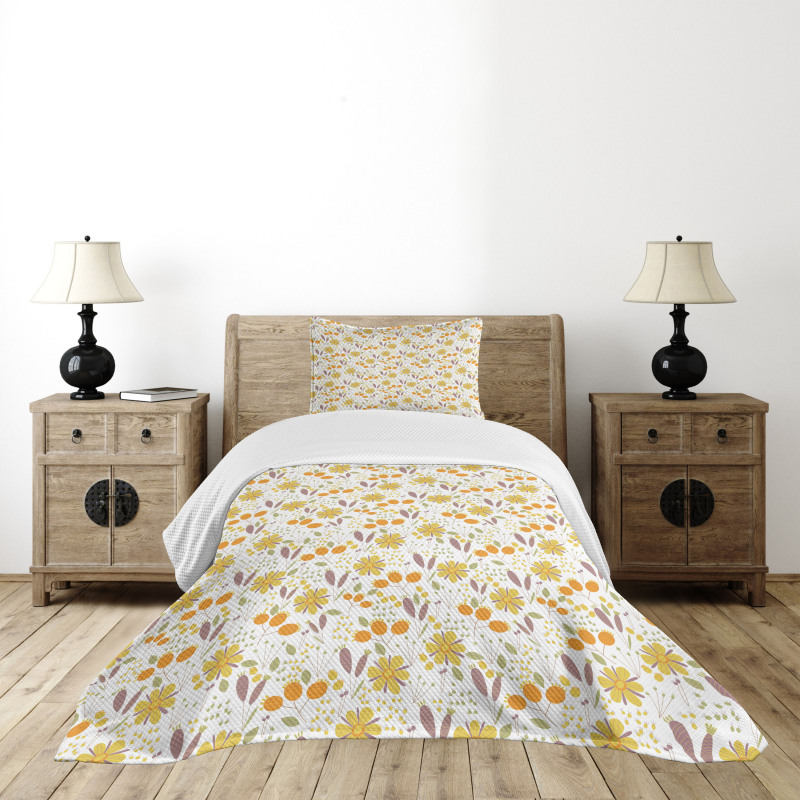 Autumn Field Foliage Bedspread Set