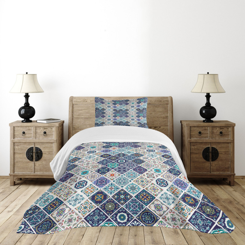 Portuguese Retro Tile Bedspread Set