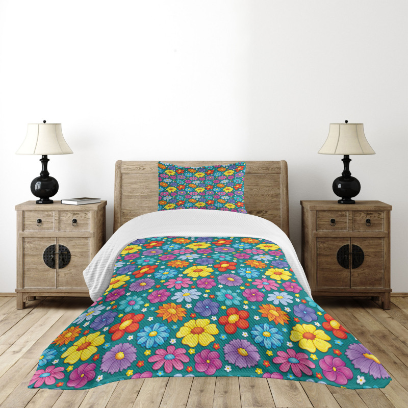 Fresh Spring Baby Pattern Bedspread Set