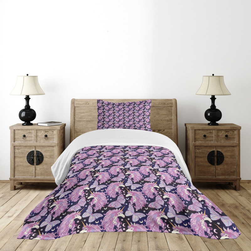 Butterfly Stars Moons Bedspread Set