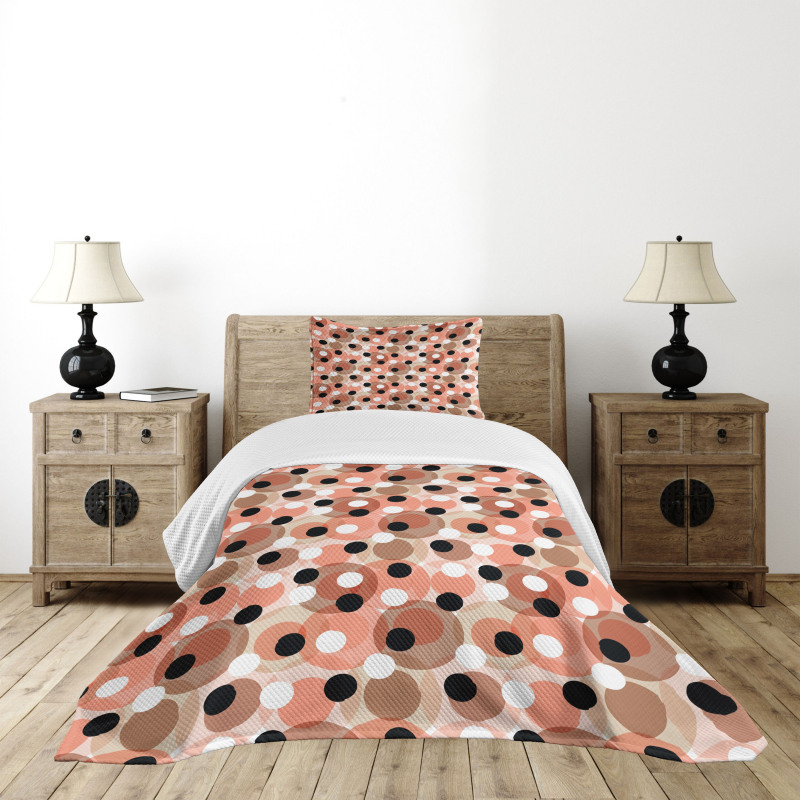 Pastel Grunge Circles Bedspread Set