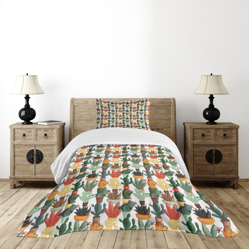 Mexican Succulent Plant Bedspread Set