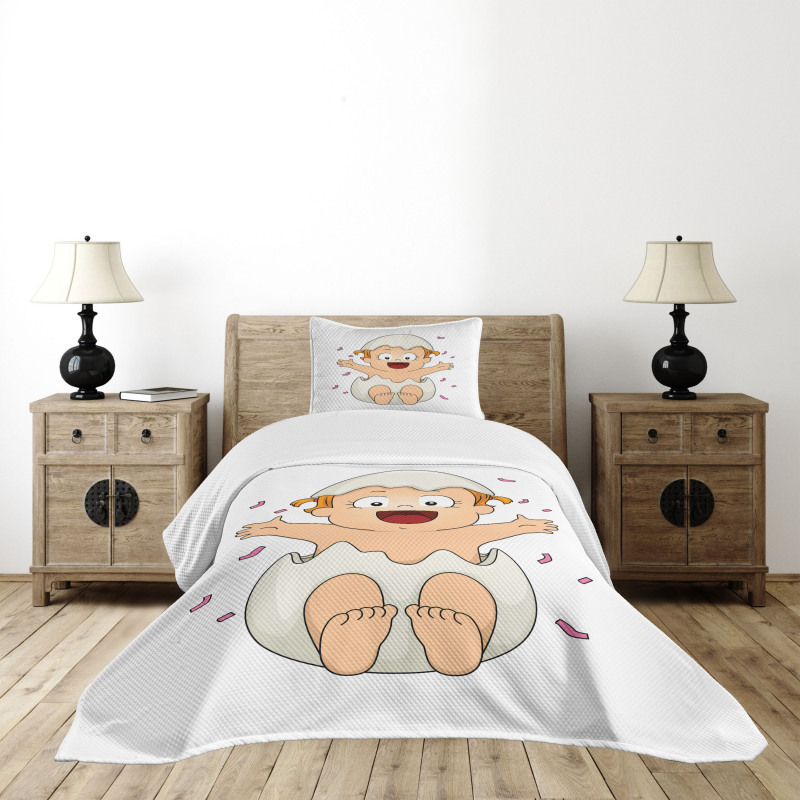 Gender Reveal Doodle Bedspread Set