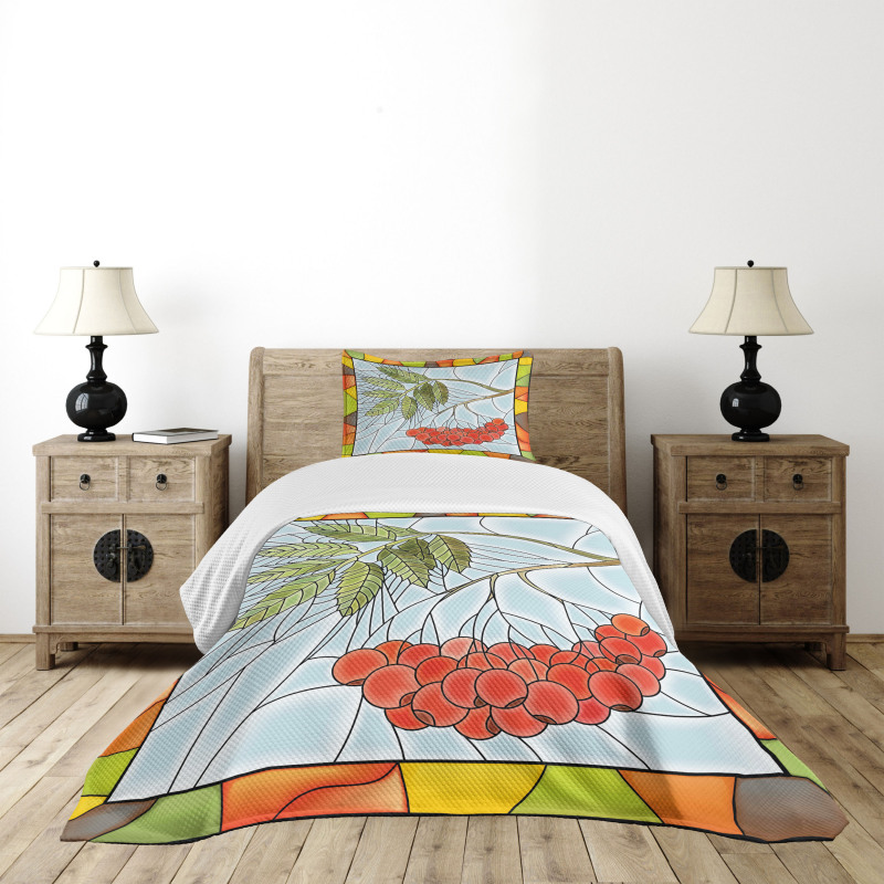 Rowan Branch Motif Bedspread Set