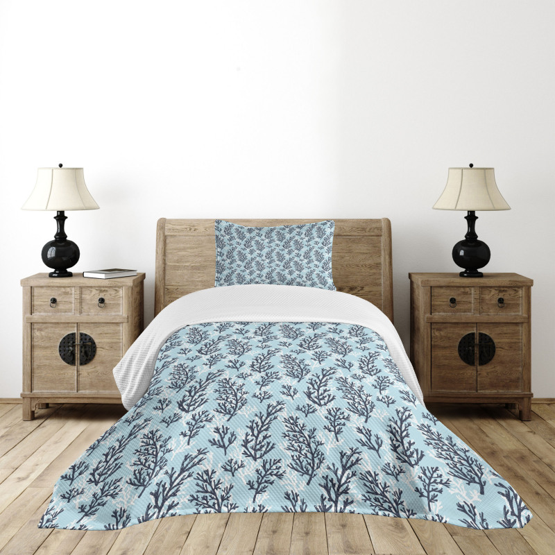 Coral Seaweed Bedspread Set