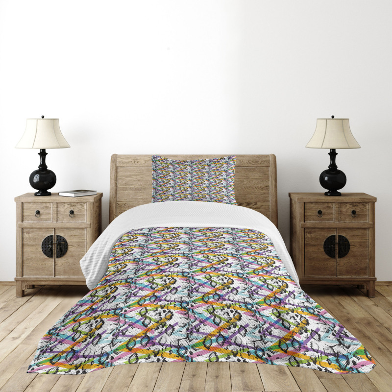 Snake Skin Colors Bedspread Set