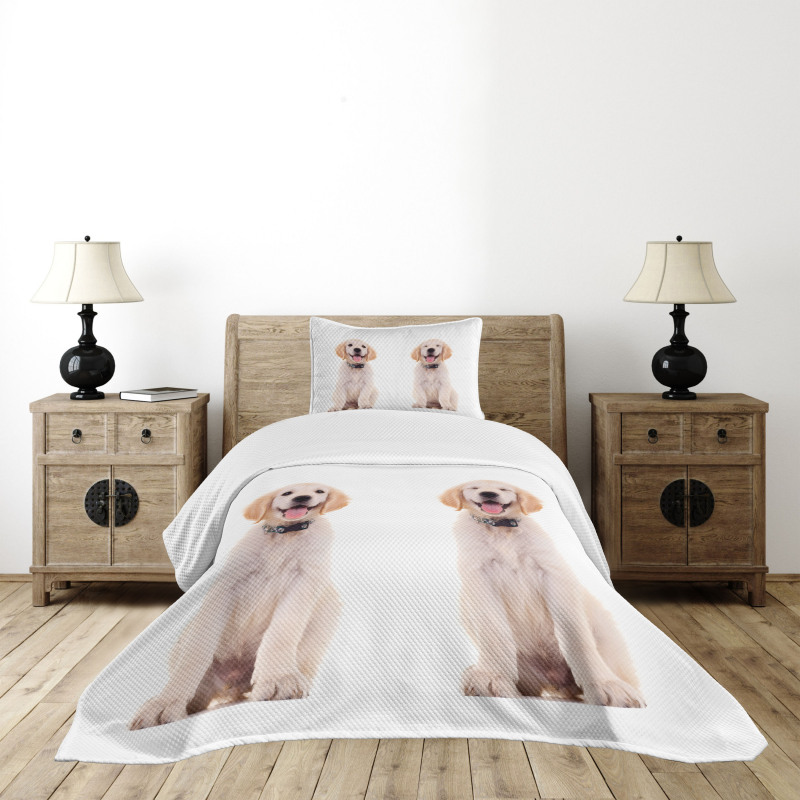 Happy Puppy Bedspread Set