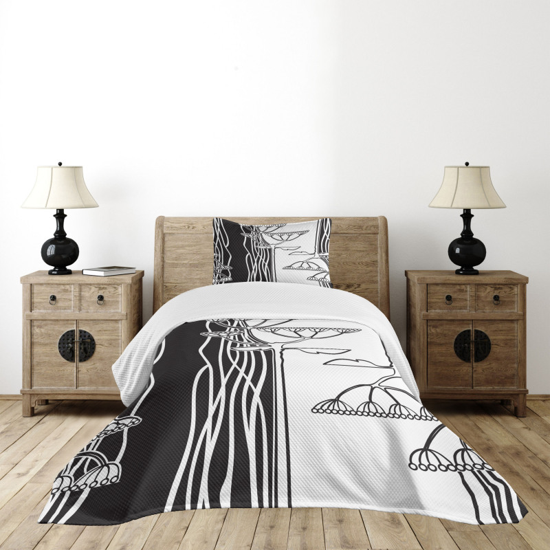 Abstract Plants Art Bedspread Set