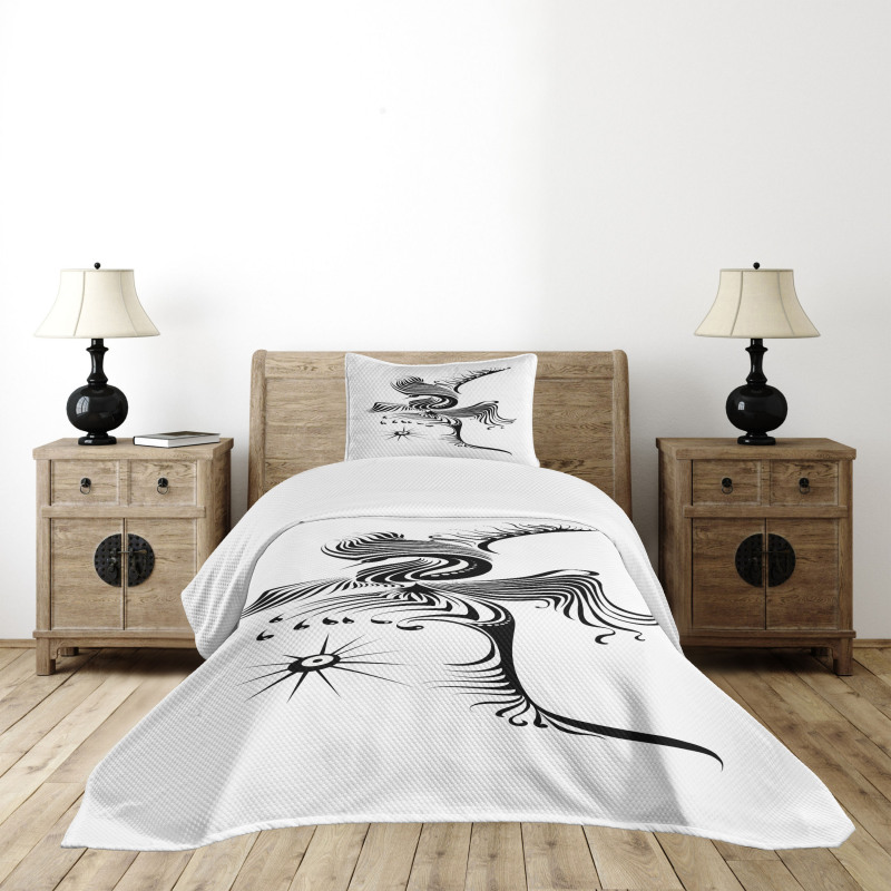 Abstract Phoenix Design Bedspread Set