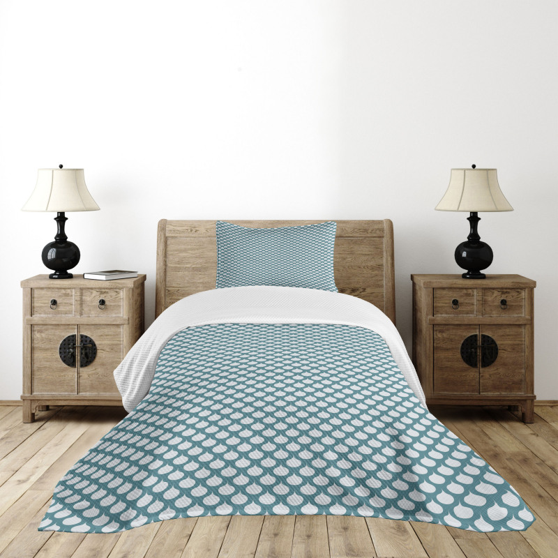 Retro Curves Tile Bedspread Set