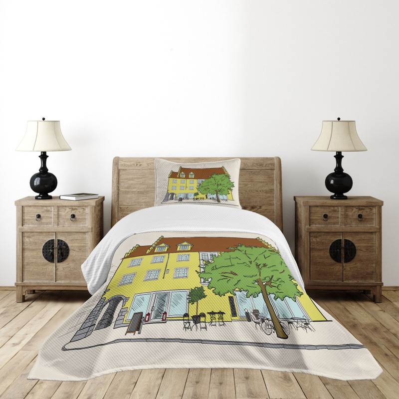 Old Building in Lindau Bedspread Set