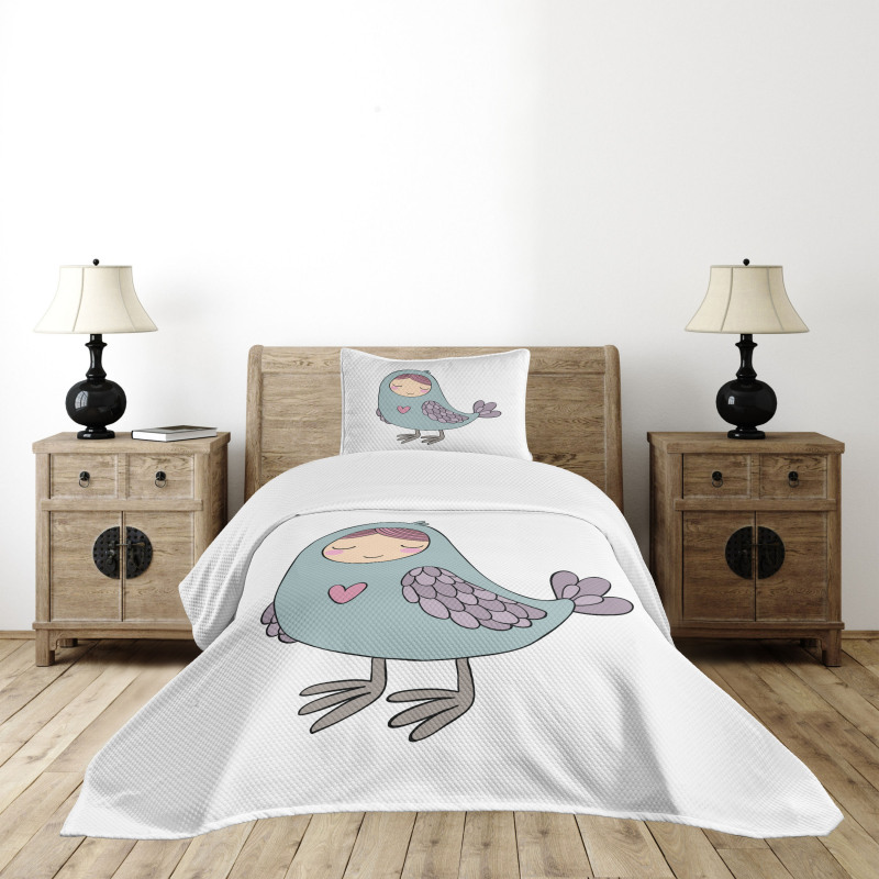 Russian Folk Sirin Bird Bedspread Set