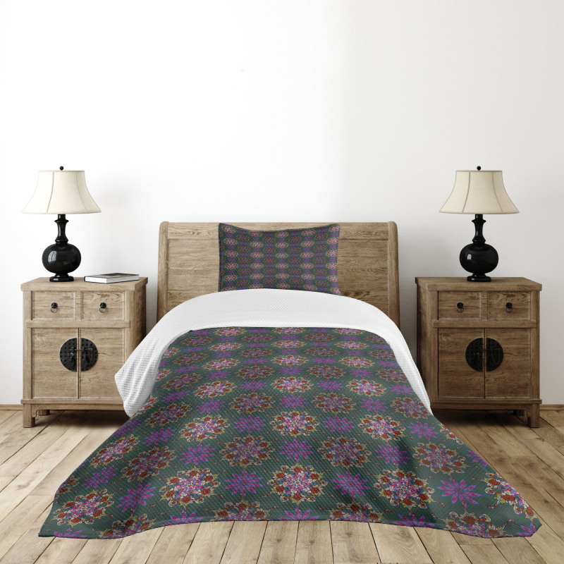 Colorful Abstract Curve Bedspread Set