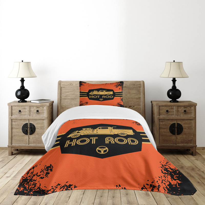 Grunge Poster Design Bedspread Set