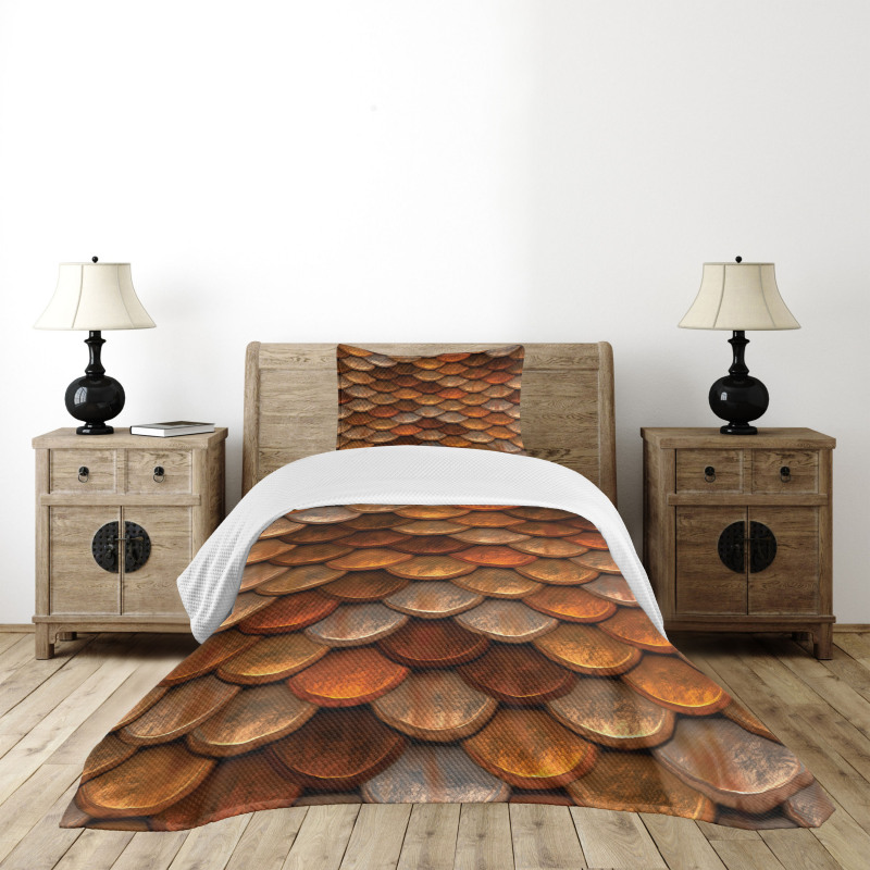 Medieval Scale Pattern Bedspread Set