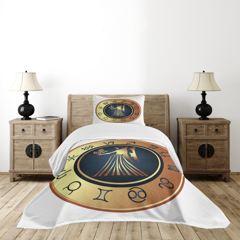 Signs Circle Woman Bedspread Set