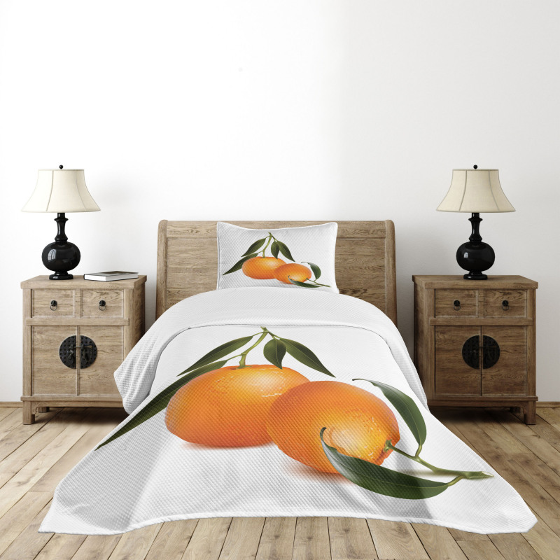 Fresh Tangerine Bedspread Set