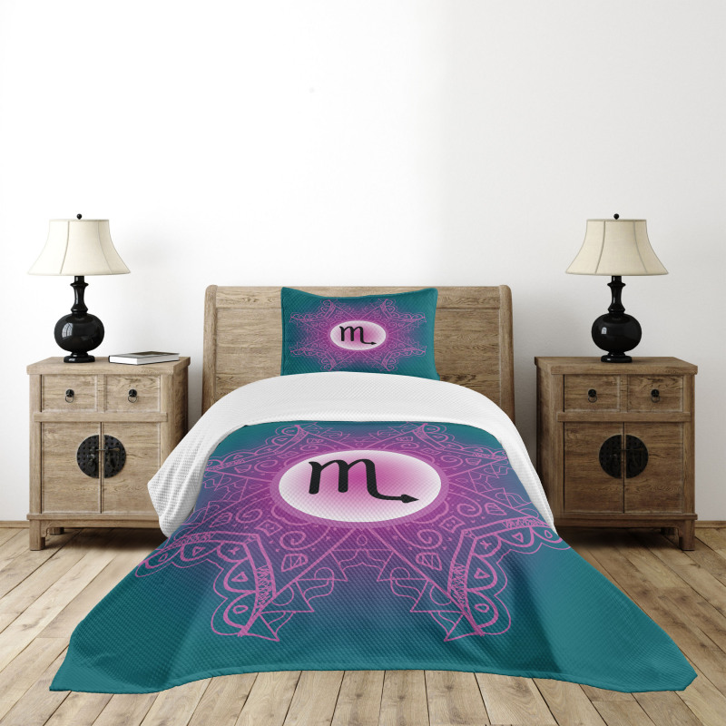 Fuchsia Mandala Bedspread Set