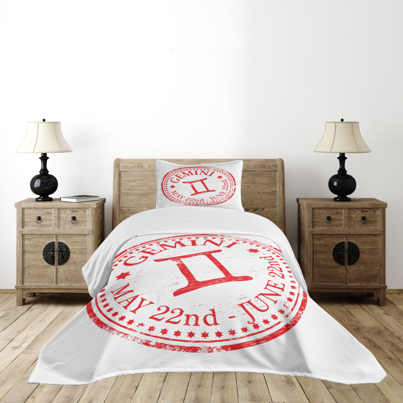 Starry Rubber Stamp Bedspread Set