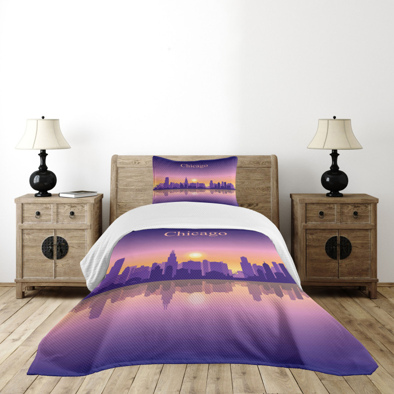 Illinois Sunset Bedspread Set