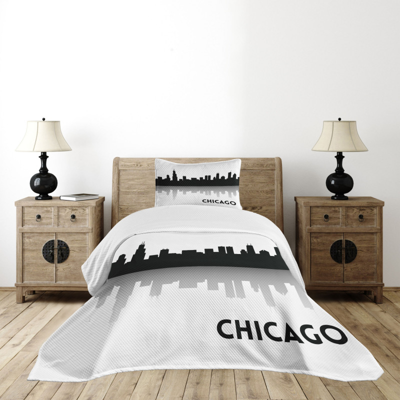 Downtown Skyscapers Bedspread Set