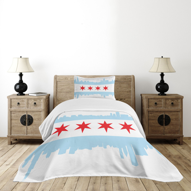 Buildings Flag Bedspread Set