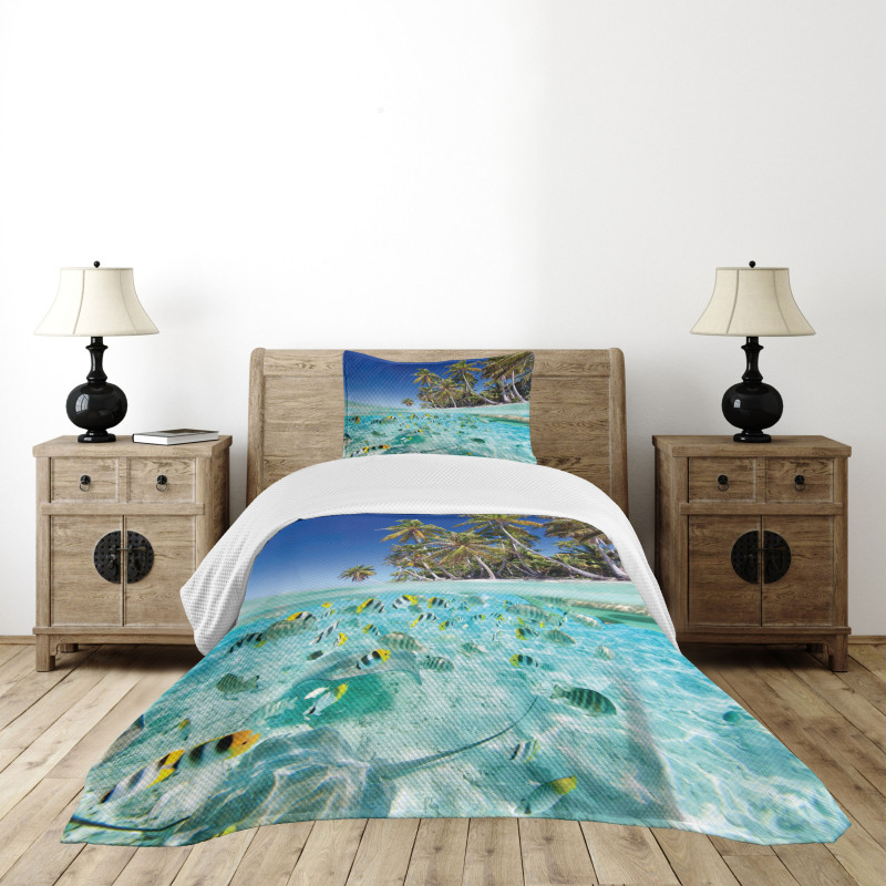 Exotic Island Underwater Bedspread Set