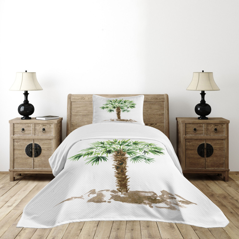 Hawaiian Palm Tree Bedspread Set