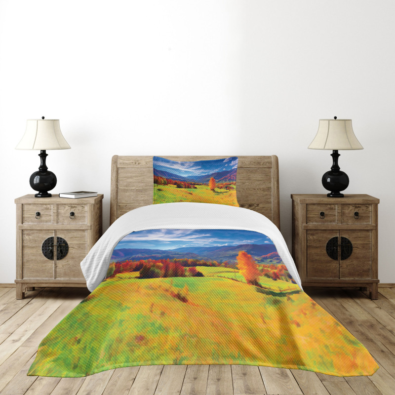 Alpine Mountain Design Bedspread Set