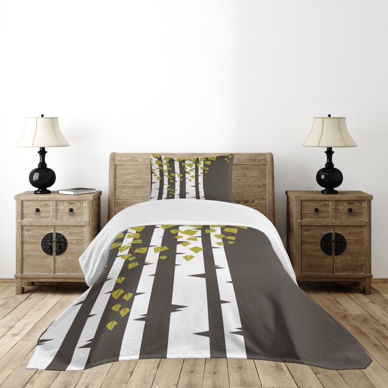 Silhouette of Tree Bedspread Set