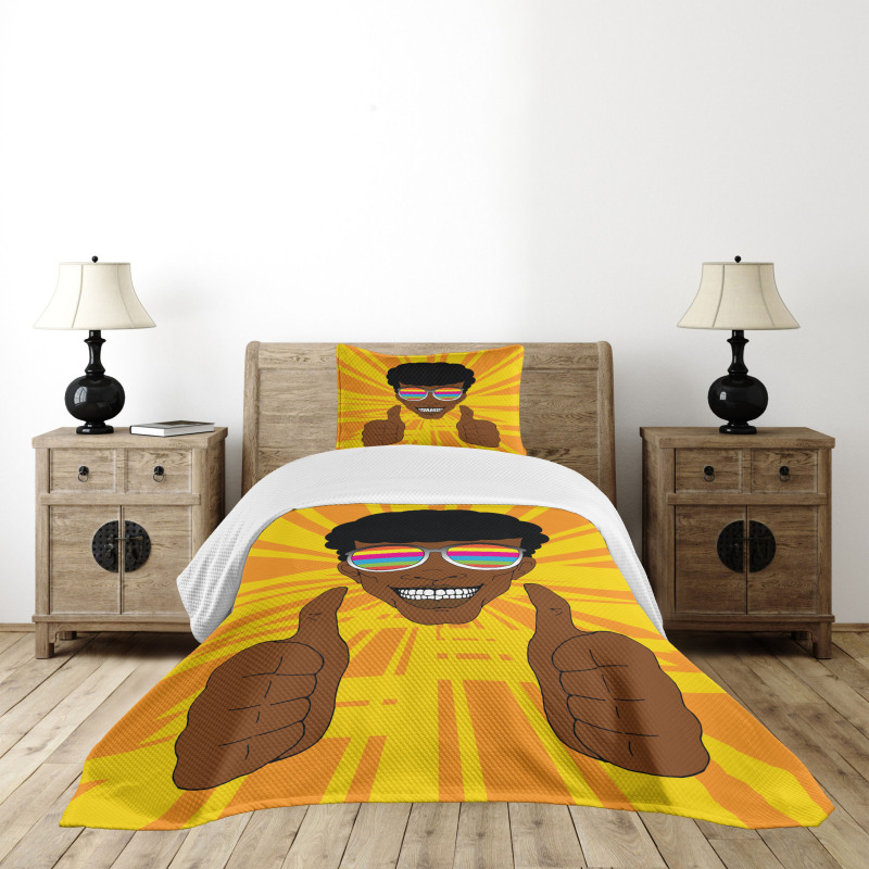 Hippie Man Positive Vibes Bedspread Set