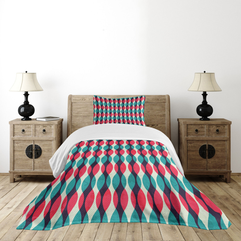 Grunge Curves Bedspread Set