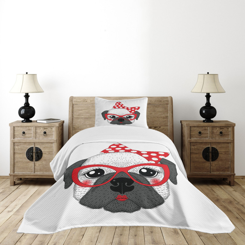 Pin up Retro Female Pet Bedspread Set