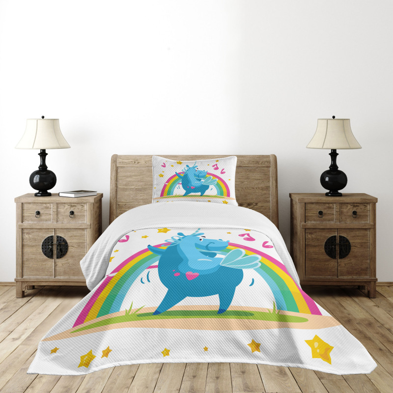 Cartoon Horse Bedspread Set