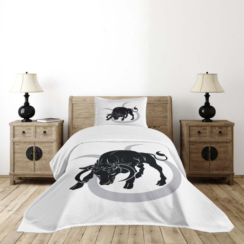 Black Ox and Sign Bedspread Set