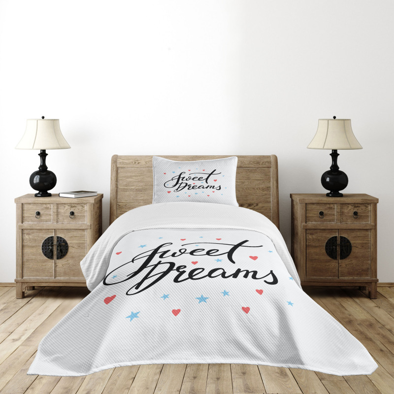 Hearts and Stars Bedspread Set