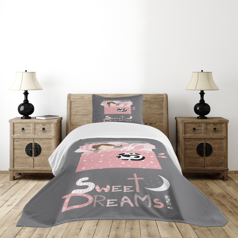 Girl with a Bunny Bedspread Set