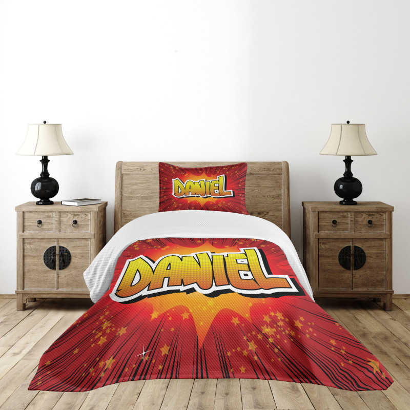 Stars American Boys Name Bedspread Set