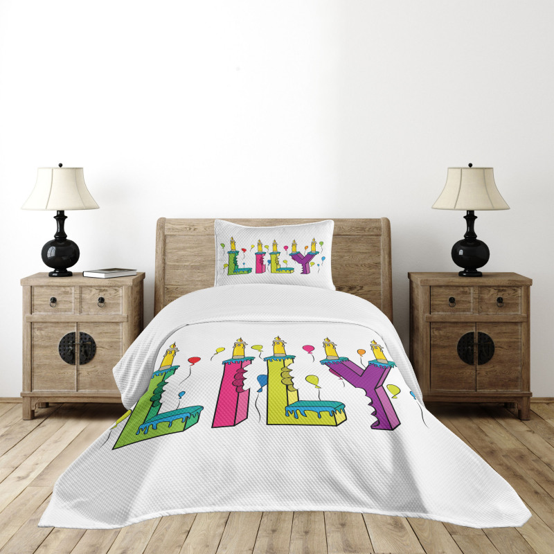 Joyful Letters Birthday Bedspread Set