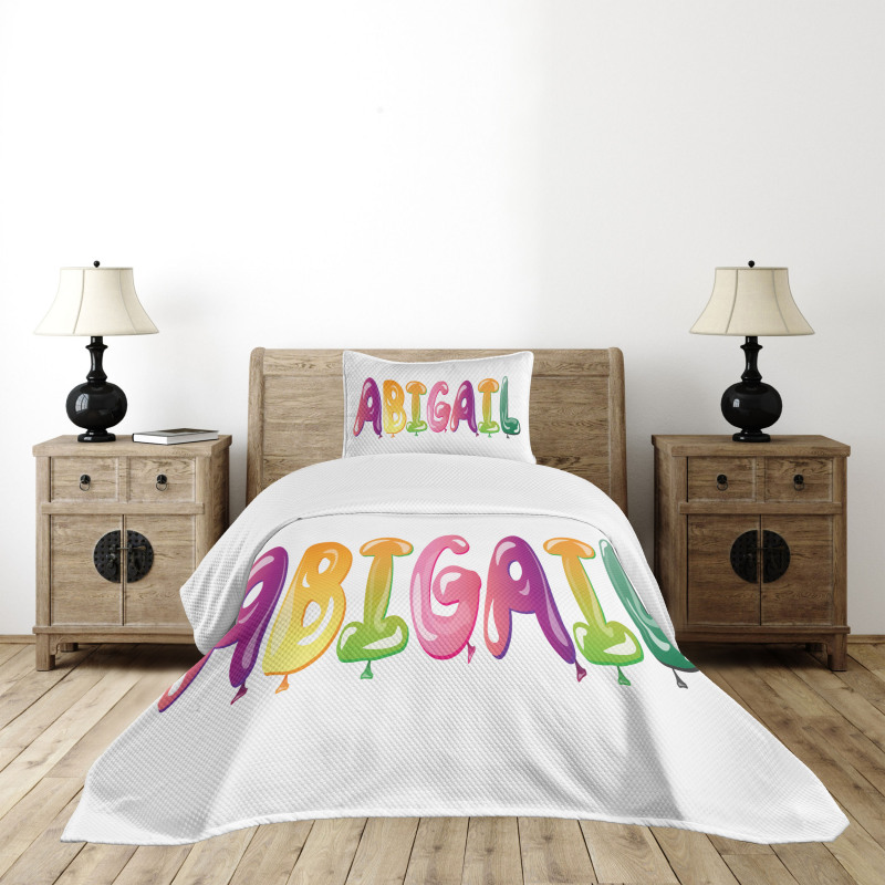 Father's Joy Girl Name Bedspread Set