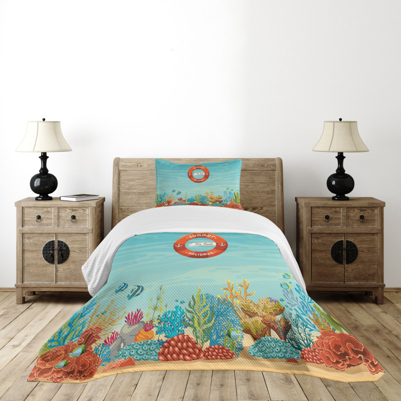 Lifebuoy Coral Reef Bedspread Set