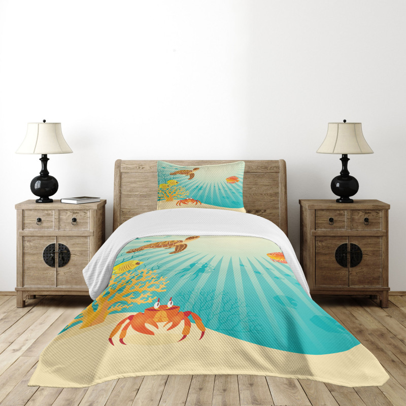 Tropical Animals Cartoon Bedspread Set