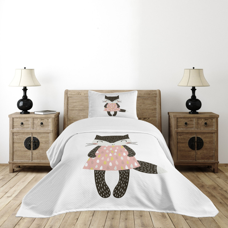 House Pet in Dress Bedspread Set