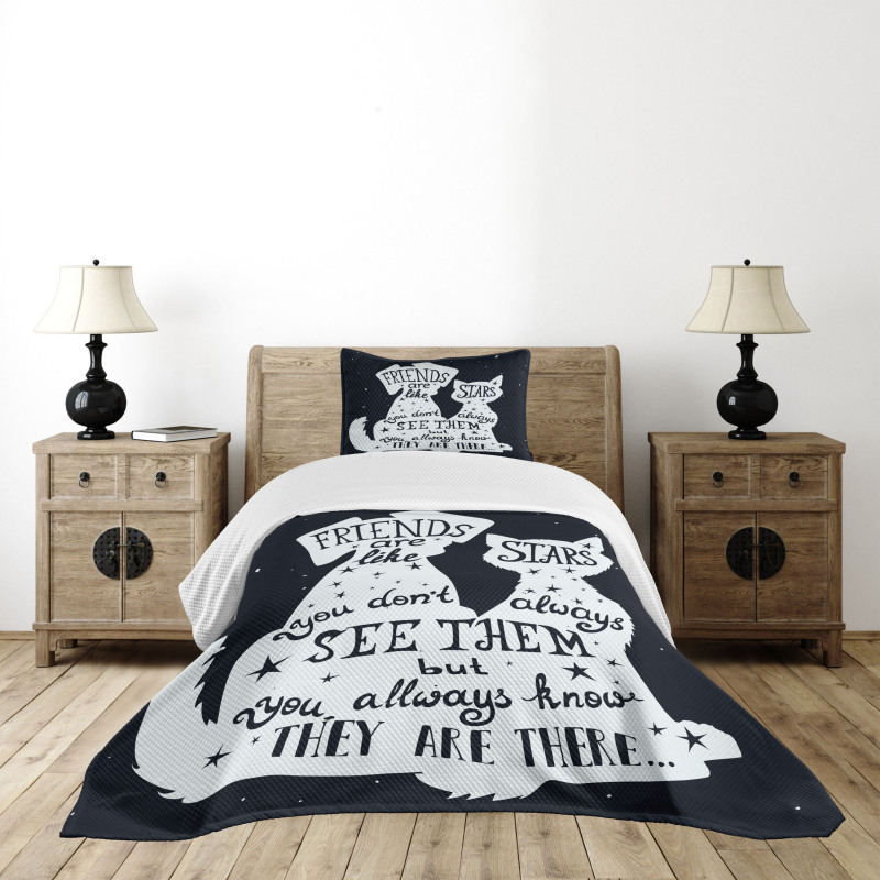 Friends are Like Stars Bedspread Set