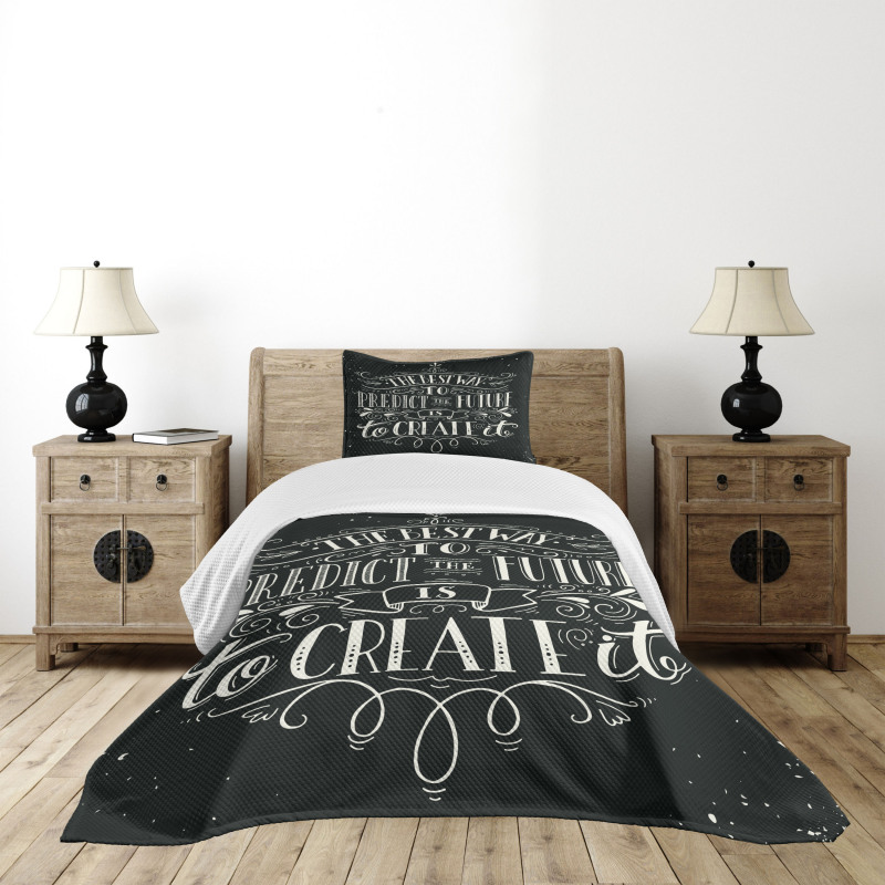 Grunge Hand Lettering Bedspread Set