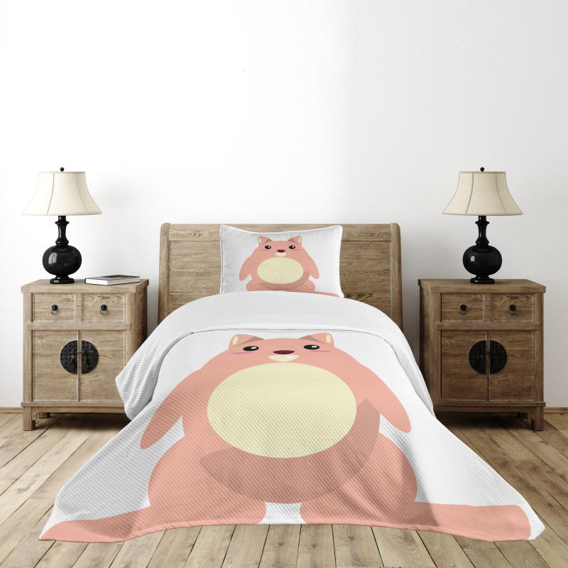 Beaver Kawaii Cartoon Bedspread Set