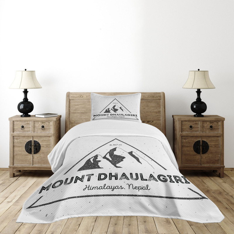 Dhaulagiri in Himalayas Bedspread Set