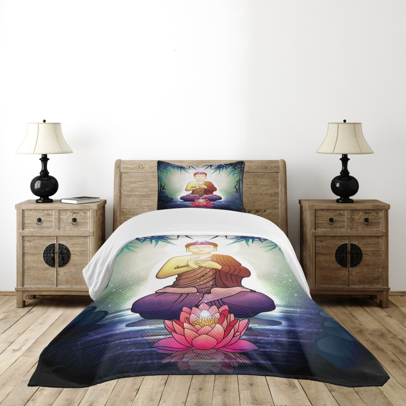 Asian Boho Timeless Form Bedspread Set