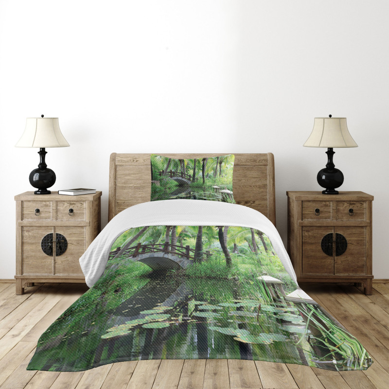 Park in South China Bedspread Set