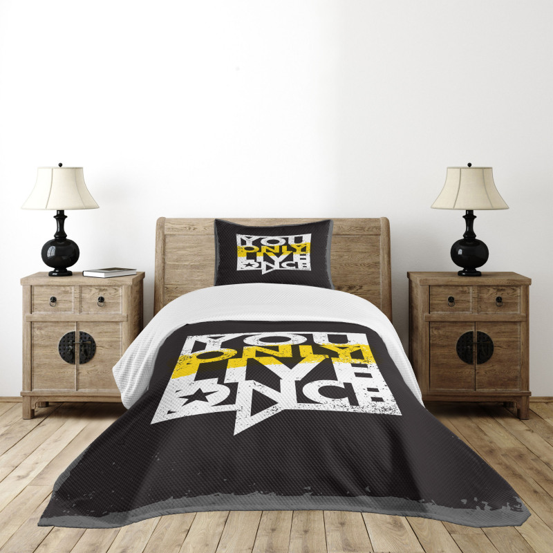 Message in Speech Bubble Bedspread Set